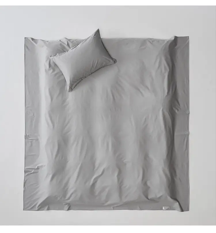 100 High-Thread-Count Long-Staple Cotton Fitted Sheet, Single Piece, Solid Color, Satin Pure Cotton Bed Cover, Three or Four Piece Set, Mattress Protector — feature 29