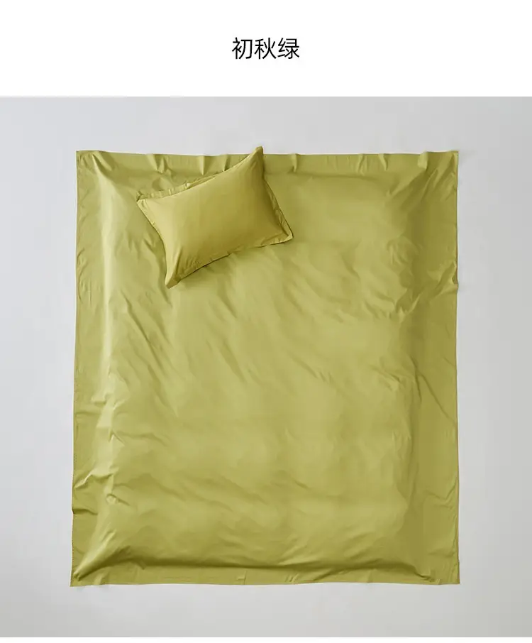 100 High-Thread-Count Long-Staple Cotton Fitted Sheet, Single Piece, Solid Color, Satin Pure Cotton Bed Cover, Three or Four Piece Set, Mattress Protector — feature 8