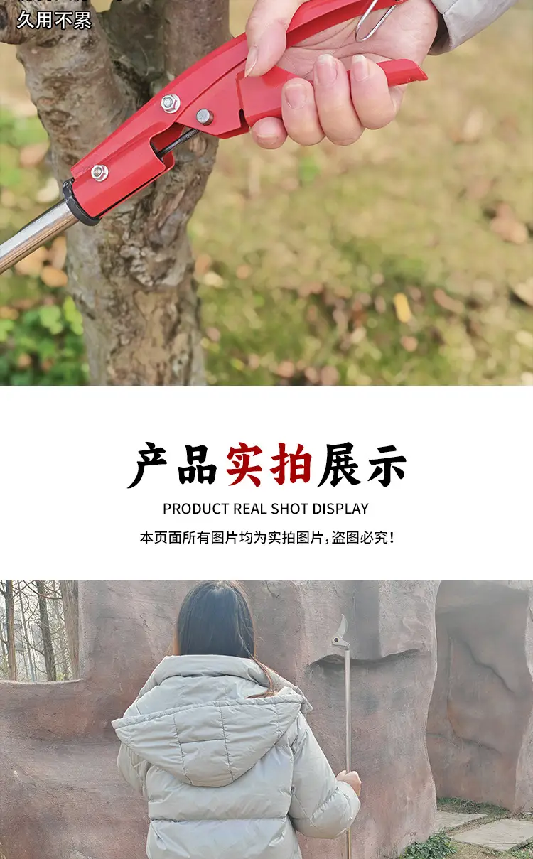 Stainless Steel Pruning Shears for High-Altitude Branch Trimming, Specialized Scissors for Landscaping, Gardens, and Fruit Tree Branches, High Branch Shears for Wholesale — feature 15