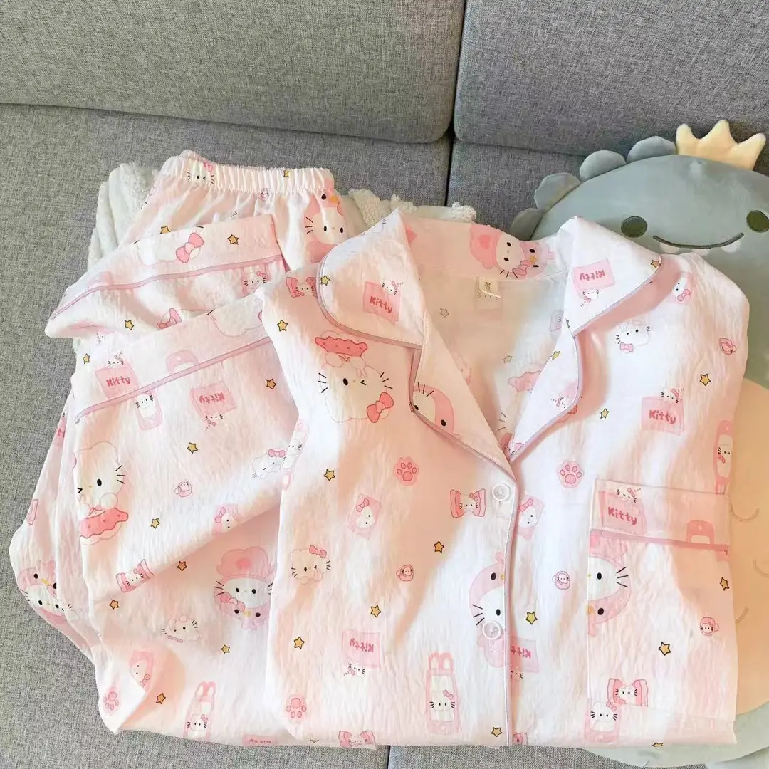 Dopamine Cloud Cotton Pajamas Boys and Girls Set Children's Long Sleeve Spring and Autumn Sweet Home Clothes Set Children's Clothing — feature 3