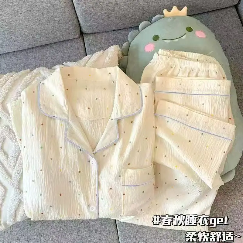 Dopamine Cloud Cotton Pajamas Boys and Girls Set Children's Long Sleeve Spring and Autumn Sweet Home Clothes Set Children's Clothing — feature 4