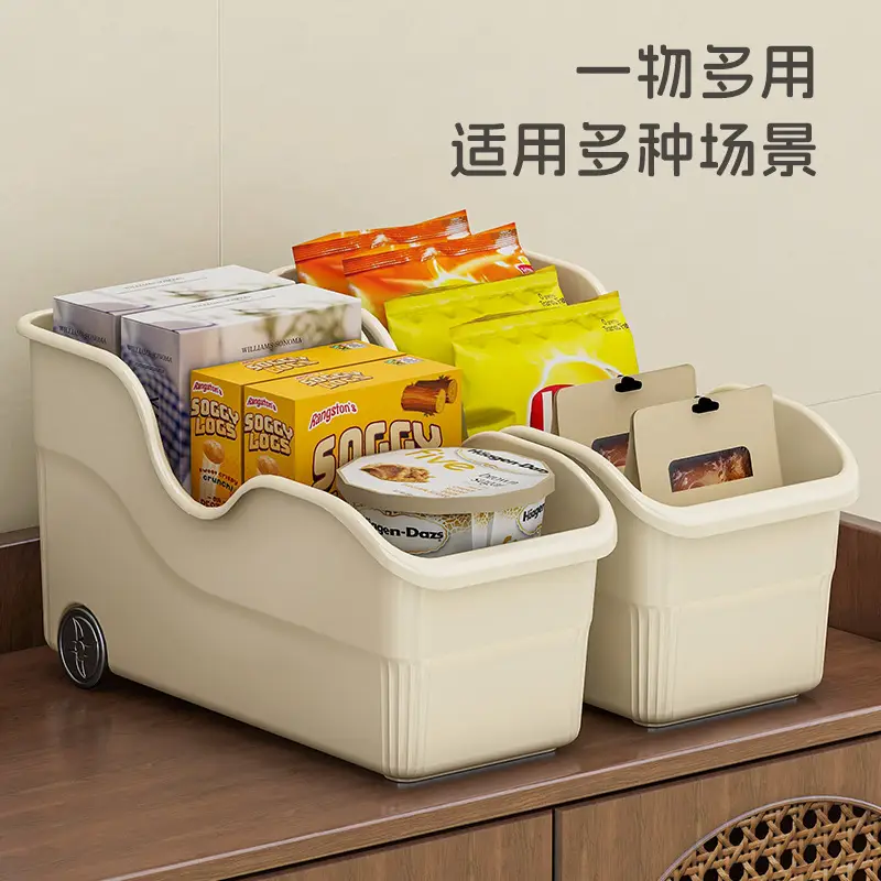 Cabinet Storage Box with Wheels, Gap Filler for Miscellaneous Items, Snack Storage Box, Large Capacity Multifunctional Kitchen Storage Box for Home Use
