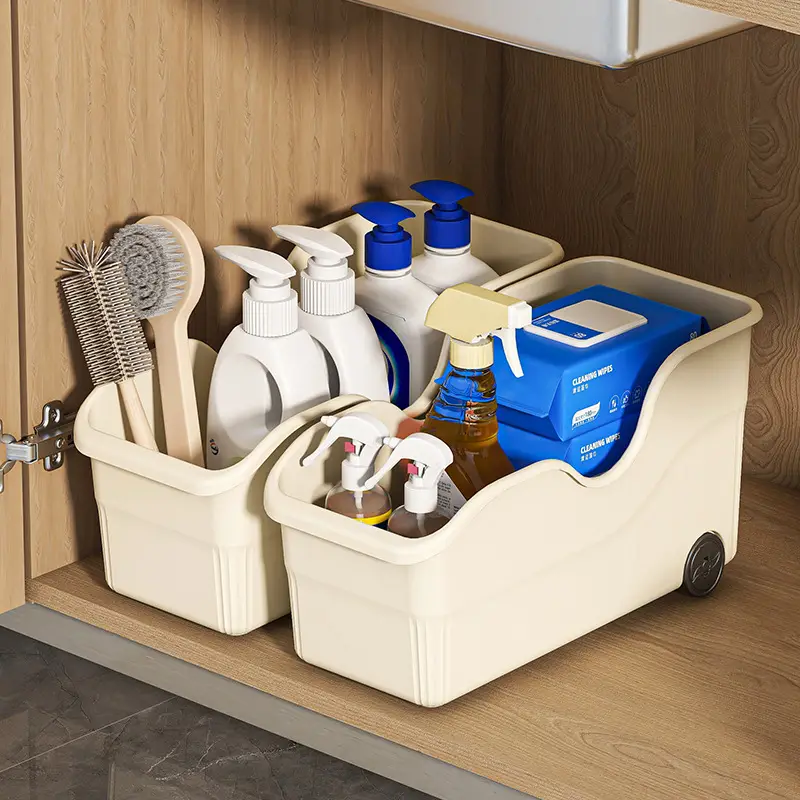 Cabinet Storage Box with Wheels, Gap Filler for Miscellaneous Items, Snack Storage Box, Large Capacity Multifunctional Kitchen Storage Box for Home Use