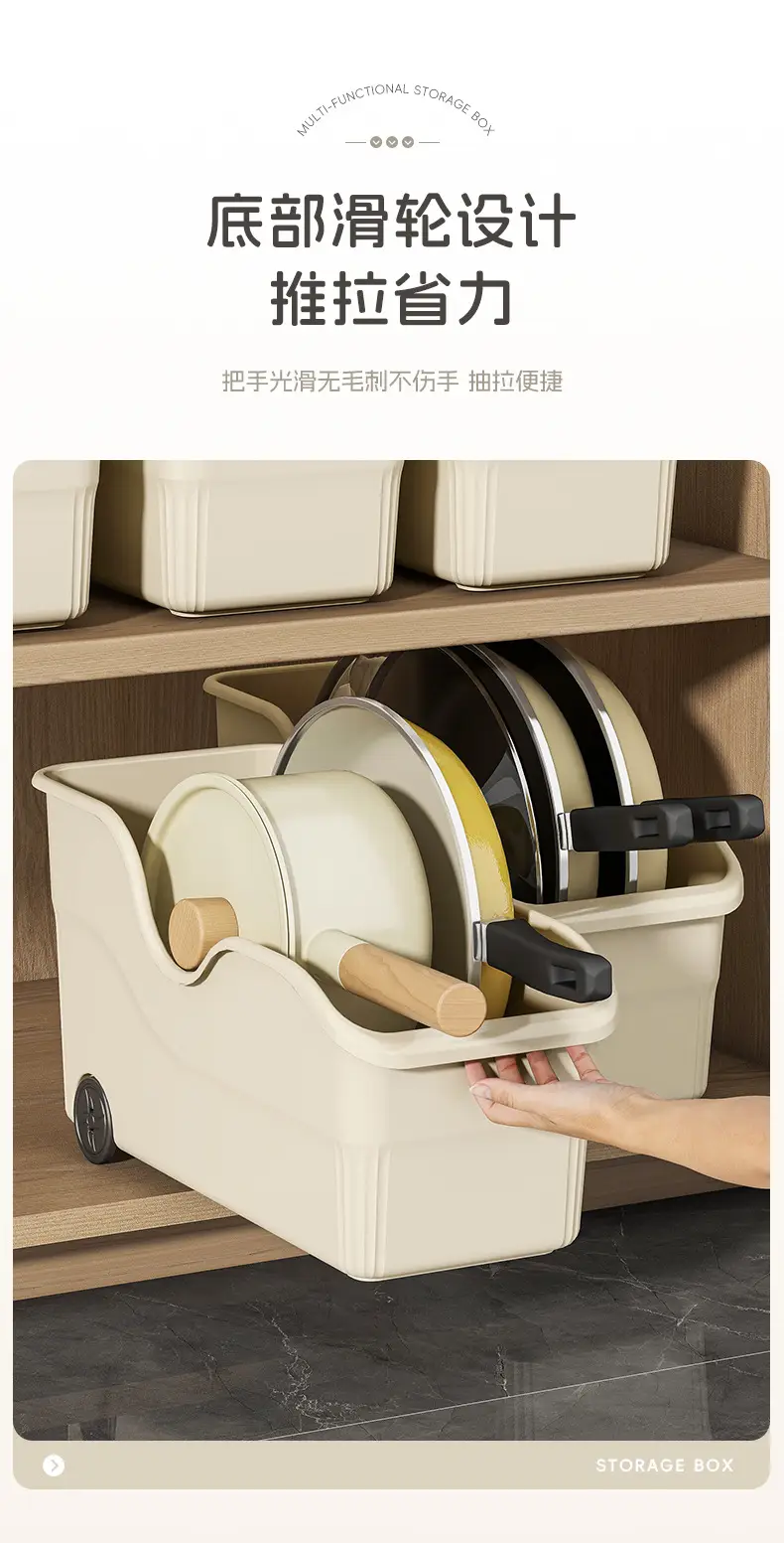 Cabinet Storage Box with Wheels, Gap Filler for Miscellaneous Items, Snack Storage Box, Large Capacity Multifunctional Kitchen Storage Box for Home Use — feature 5