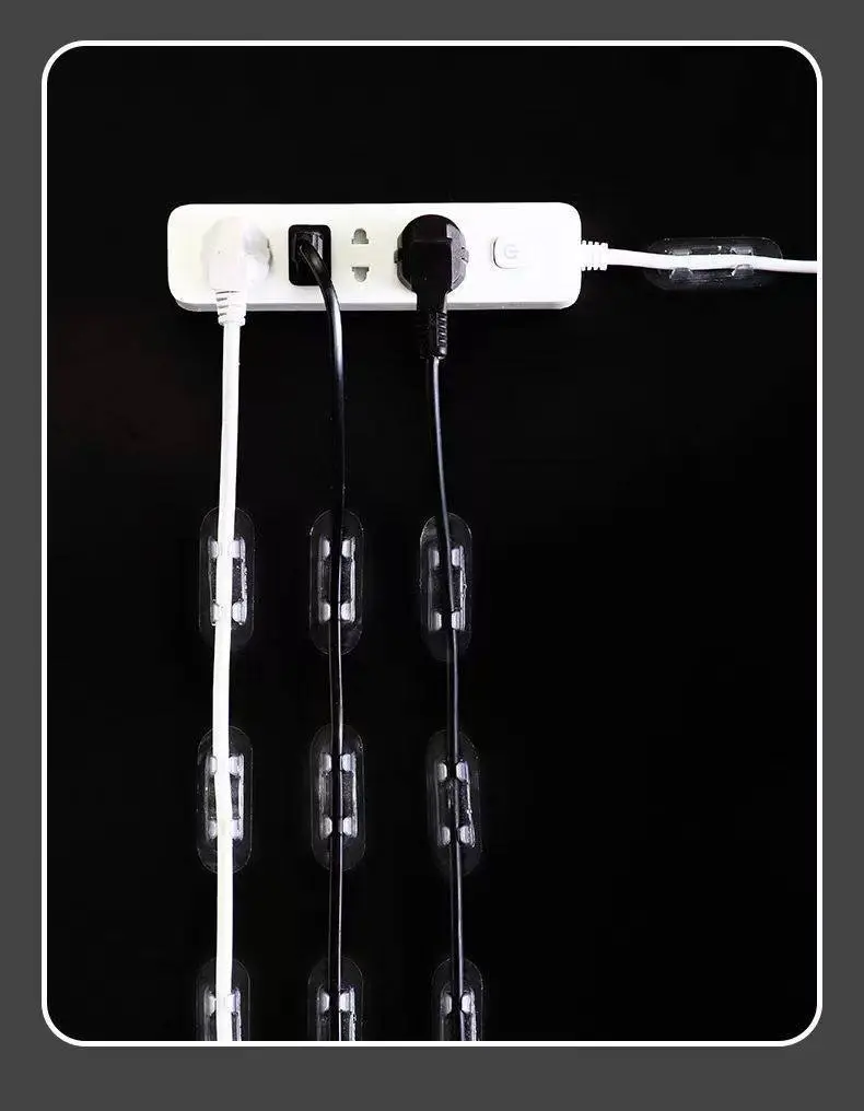 Cable Organizer, No-Drill Wall-Mounted Self-Adhesive Wire Clip, High-Viscosity Fixing Clip, Cable Management Tool — feature 12