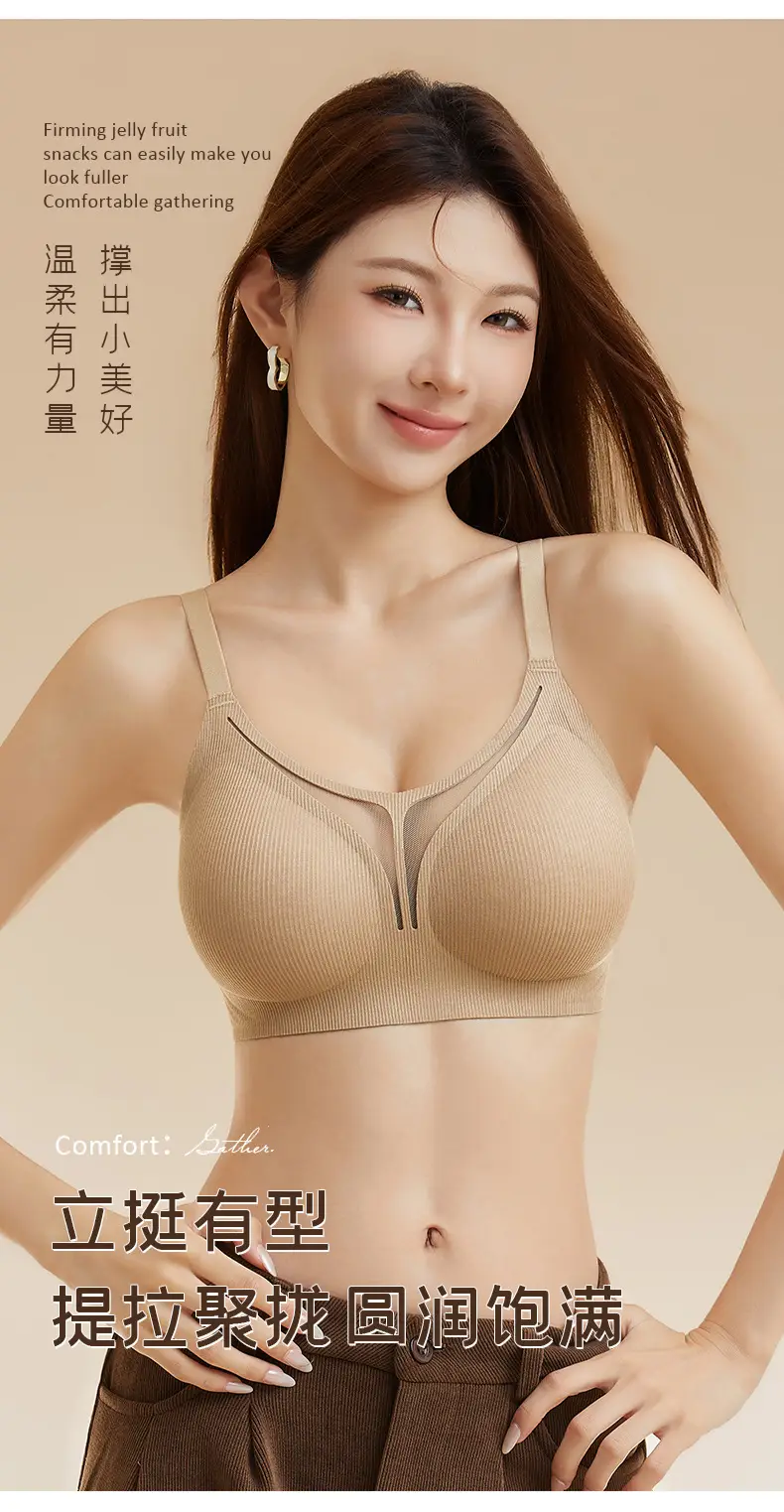 Jelly Soft Support Skin-Friendly Breathable Underwear for Women, Lift and Gather Effect, Soft Seamless Bra with Side Breast Support, Wireless Support Bra — feature 6