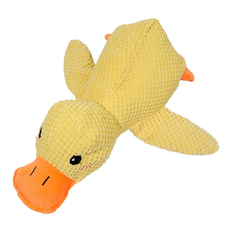 Dog Toy Plush Sleeping Companion Little Yellow Duck, Bite-Resistant, Teeth-Grinding, Sound-Making, Boredom-Relief Gadget, Cat Pet Toy, Assault Duck