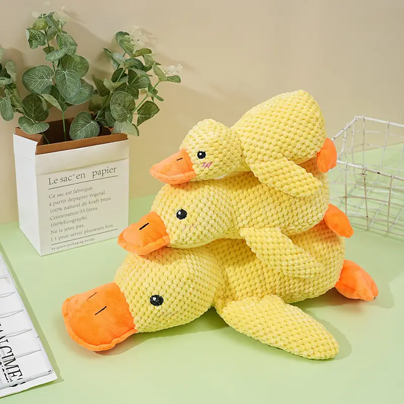Dog Toy Plush Sleeping Companion Little Yellow Duck, Bite-Resistant, Teeth-Grinding, Sound-Making, Boredom-Relief Gadget, Cat Pet Toy, Assault Duck — feature 10