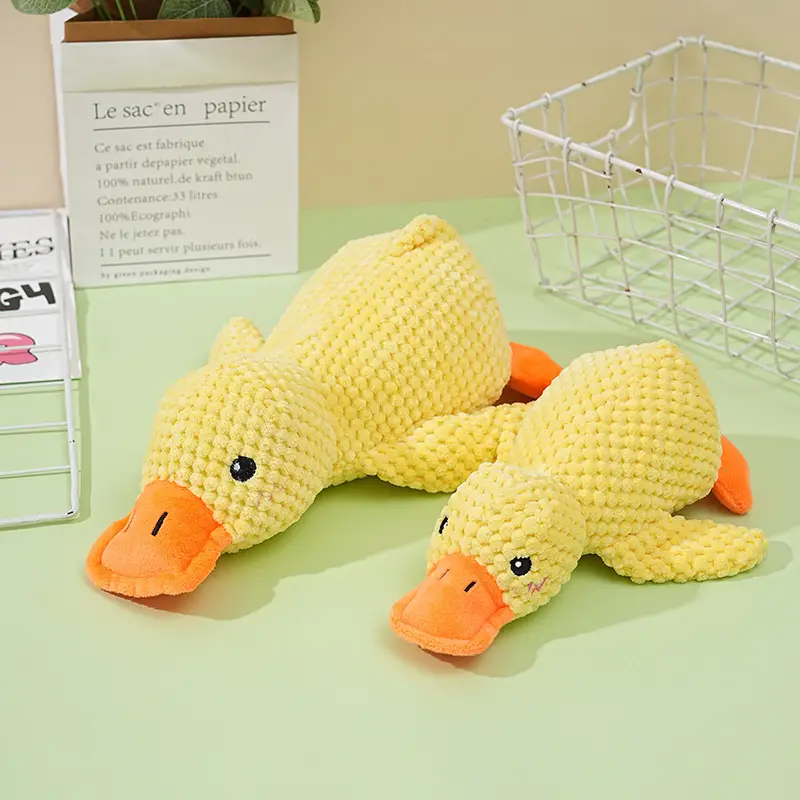 Dog Toy Plush Sleeping Companion Little Yellow Duck, Bite-Resistant, Teeth-Grinding, Sound-Making, Boredom-Relief Gadget, Cat Pet Toy, Assault Duck — feature 11