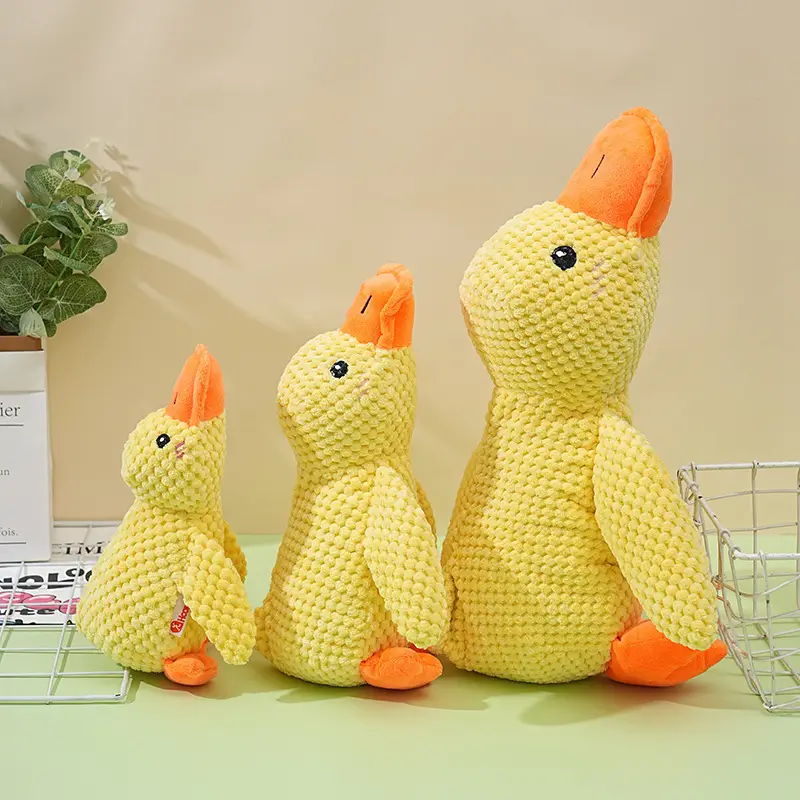 Dog Toy Plush Sleeping Companion Little Yellow Duck, Bite-Resistant, Teeth-Grinding, Sound-Making, Boredom-Relief Gadget, Cat Pet Toy, Assault Duck — feature 12