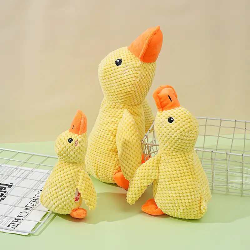 Dog Toy Plush Sleeping Companion Little Yellow Duck, Bite-Resistant, Teeth-Grinding, Sound-Making, Boredom-Relief Gadget, Cat Pet Toy, Assault Duck — feature 5