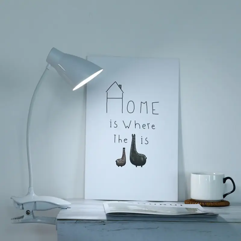 Dormitory Clip-On Eye Protection Lamp Work Study Desk Lamp Led Table Lamp USB Charging Bedroom Bedside Night Light Nightstand Lamp