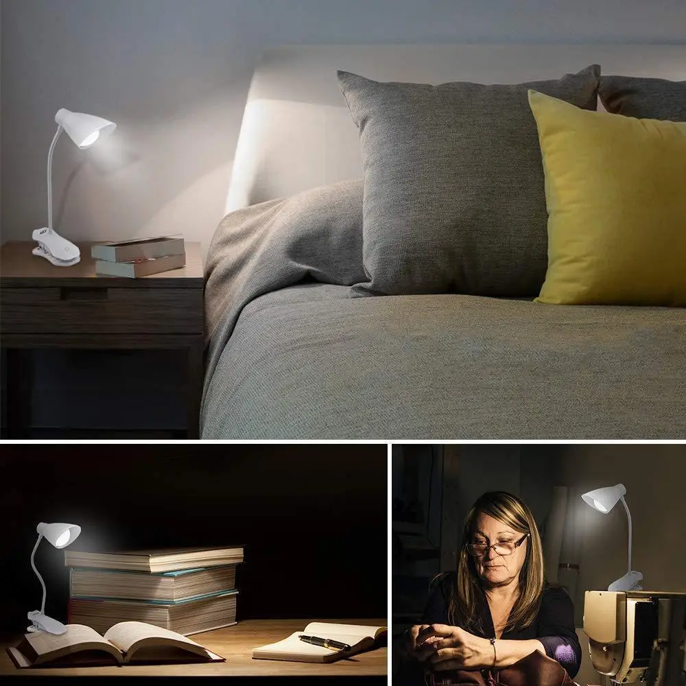 Dormitory Clip-On Eye Protection Lamp Work Study Desk Lamp Led Table Lamp USB Charging Bedroom Bedside Night Light Nightstand Lamp — feature 7
