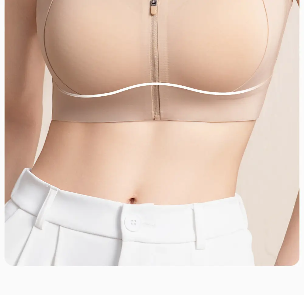 Sports Bra for Women with Front Zipper, Shockproof for Running, Fitness Training, Yoga Vest, Anti-Sagging Bra — feature 16
