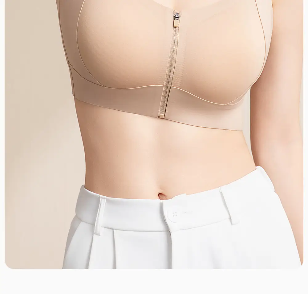 Sports Bra for Women with Front Zipper, Shockproof for Running, Fitness Training, Yoga Vest, Anti-Sagging Bra — feature 18