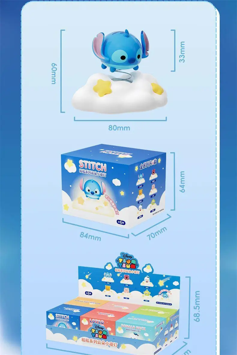 Authentic Disney Toy Story Cloud Night Light Stitch Glowing Desktop Ornament 3D Figurine — feature 17