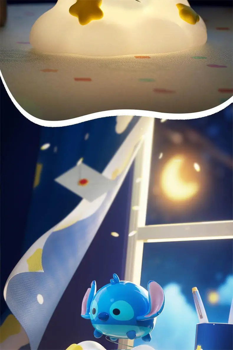 Authentic Disney Toy Story Cloud Night Light Stitch Glowing Desktop Ornament 3D Figurine — feature 7