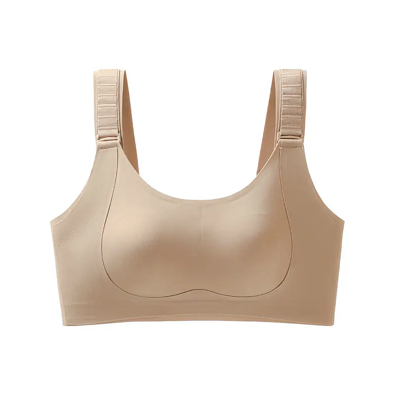 7-Level Adjustable Lift-Up Bra for Women with Large Busts, Minimizing Appearance, Full Cup, Side Breast Support, Anti-Sagging, Seamless, Plus-Size, Thin Style Bra