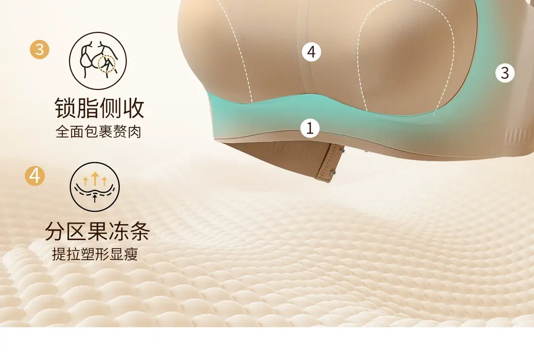 7-Level Adjustable Lift-Up Bra for Women with Large Busts, Minimizing Appearance, Full Cup, Side Breast Support, Anti-Sagging, Seamless, Plus-Size, Thin Style Bra — feature 11