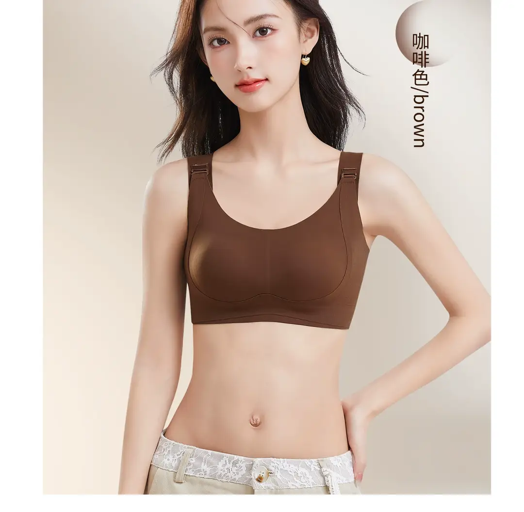 7-Level Adjustable Lift-Up Bra for Women with Large Busts, Minimizing Appearance, Full Cup, Side Breast Support, Anti-Sagging, Seamless, Plus-Size, Thin Style Bra — feature 34