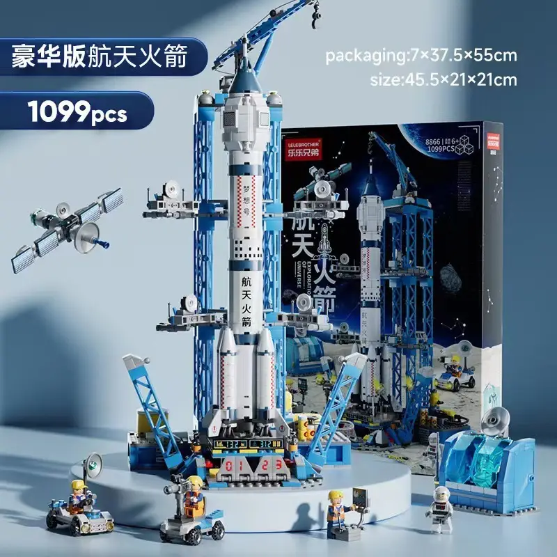 Chinese Space Shuttle Rocket Model Building Blocks Military Compatible Lego Assembly Children's Toys Wholesale Free Shipping Dropshipping