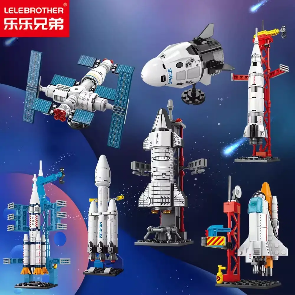Chinese Space Shuttle Rocket Model Building Blocks Military Compatible Lego Assembly Children's Toys Wholesale Free Shipping Dropshipping