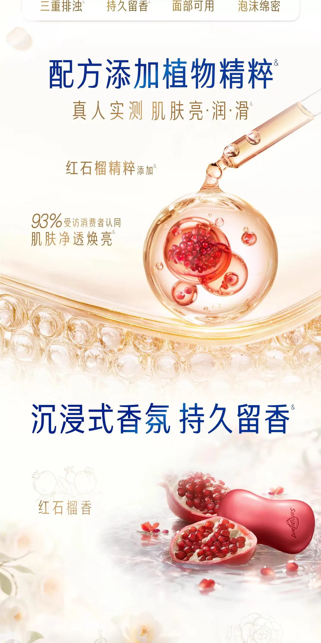 Shufujia Detoxifying Soap 100g Red Pomegranate Camellia Antibacterial Anti-Mite Bathing Soap Wholesale — feature 4
