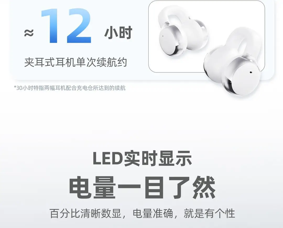 2026 New Model Dual Earphones Wireless Bluetooth Ear Clip Type Semi-In-Ear Style Fully Upgraded Gaming Noise Reduction Ultra-Long Battery Life — feature 14