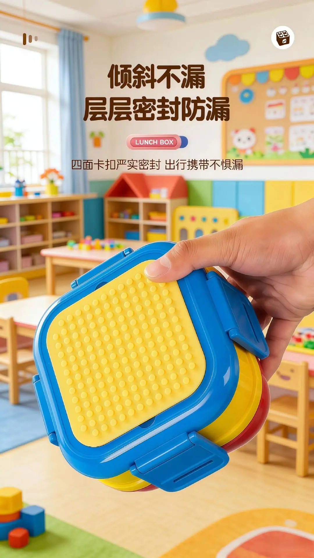 Creative DIY Pixel Building Blocks Children's Lunch Box Food-Grade 304 Stainless Steel Bento Box Microwave Heating — feature 10