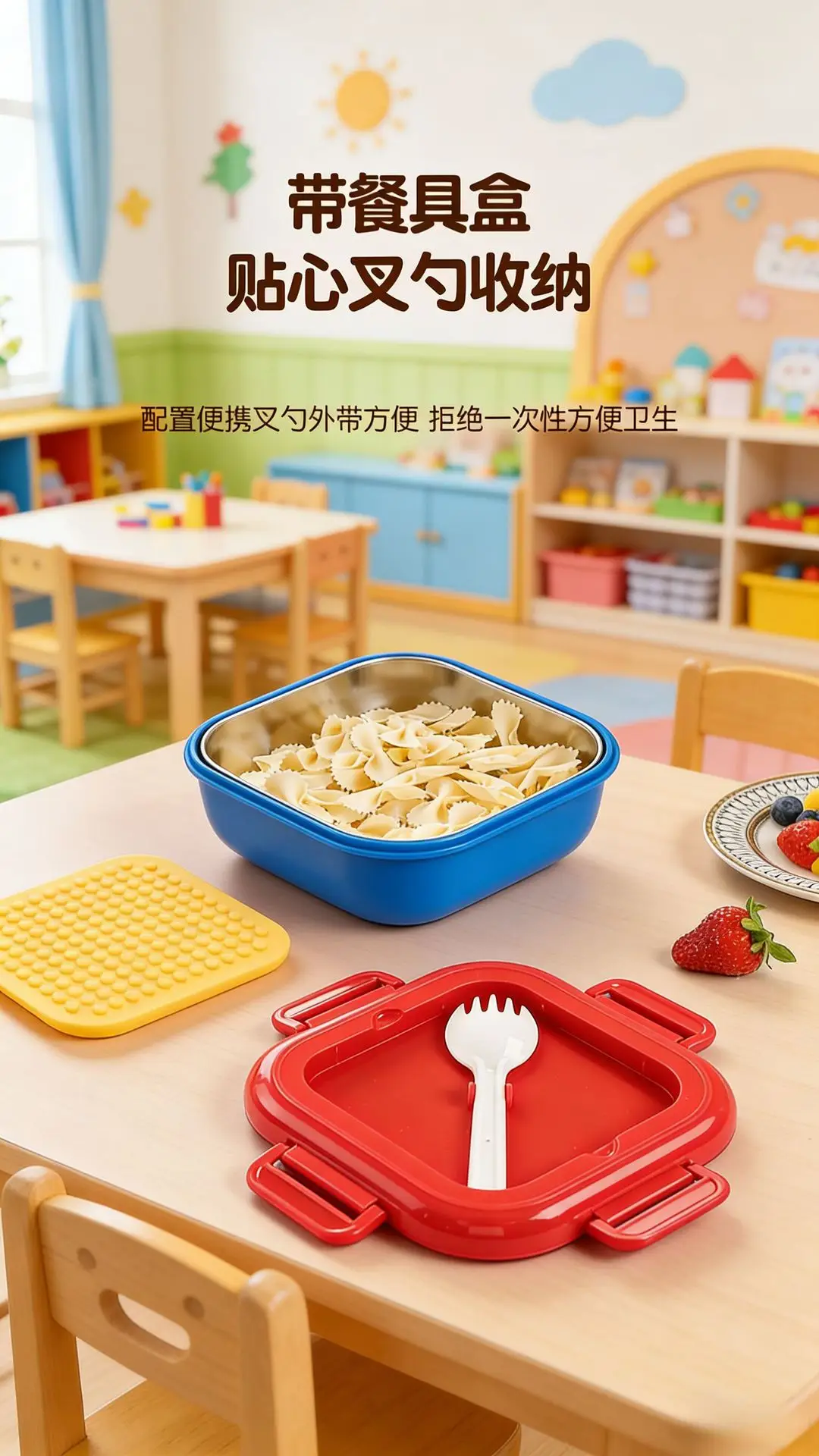 Creative DIY Pixel Building Blocks Children's Lunch Box Food-Grade 304 Stainless Steel Bento Box Microwave Heating — feature 14
