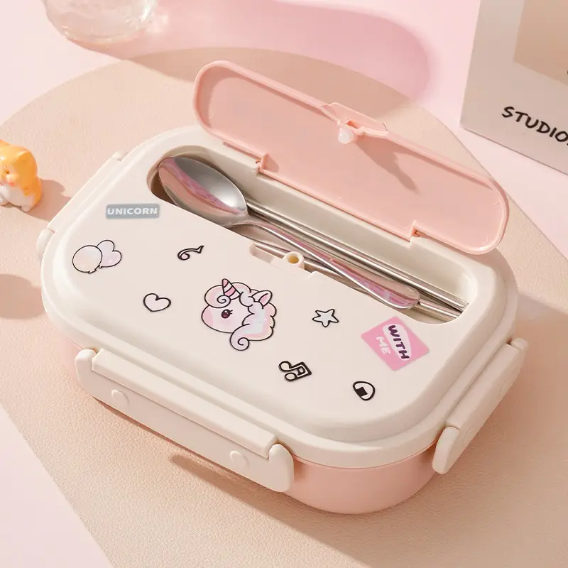 Lunch Box for Primary School Students, Portable, Leak-Proof, Insulated, Stainless Steel Lunch Box for Children, Microwaveable Bento Box