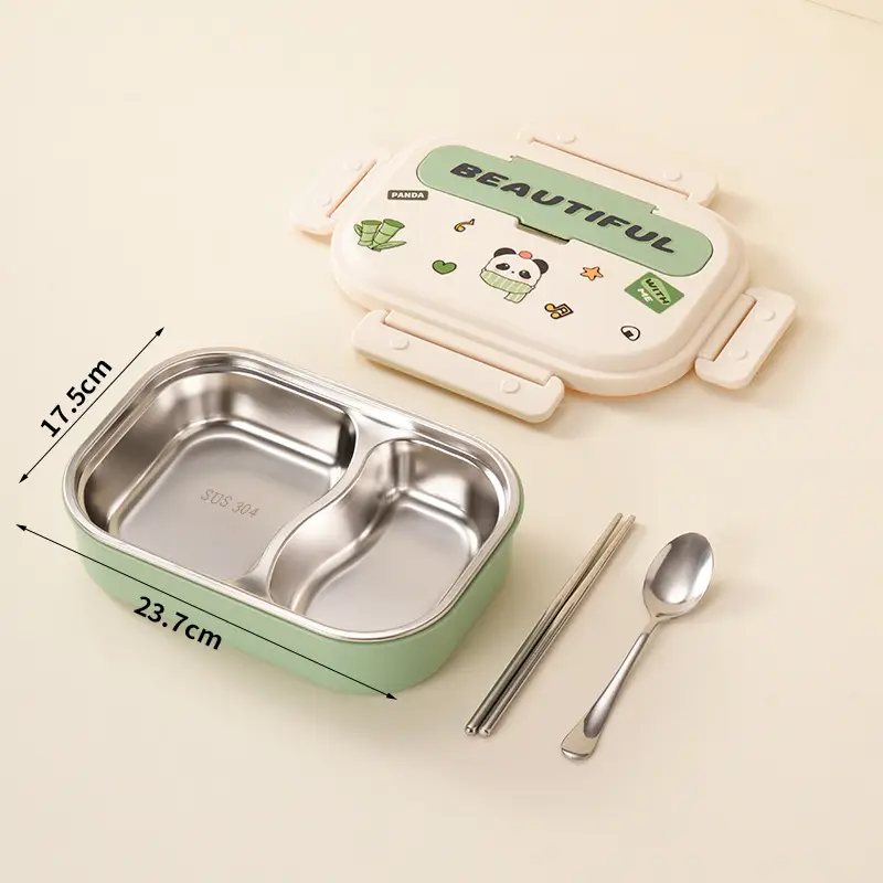Lunch Box for Primary School Students, Portable, Leak-Proof, Insulated, Stainless Steel Lunch Box for Children, Microwaveable Bento Box