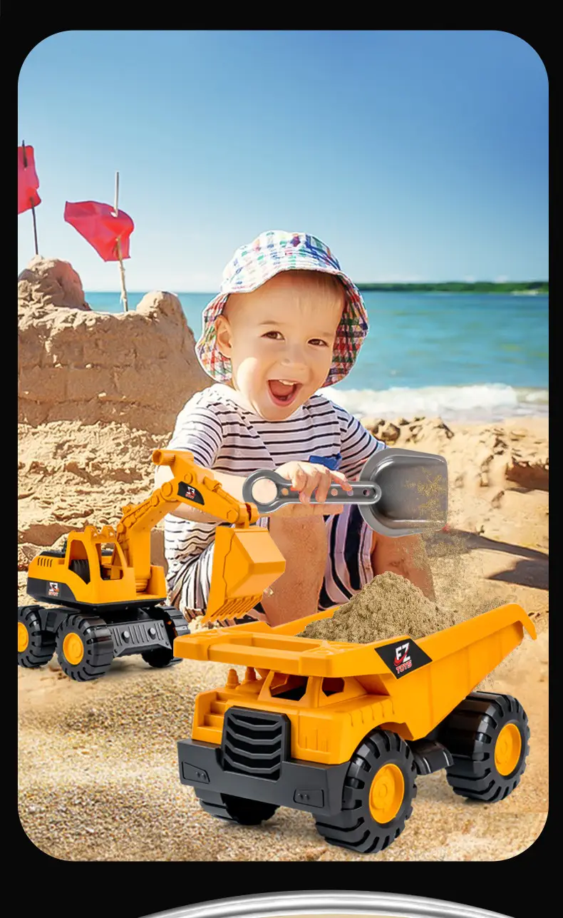 Beach Sand Play Tools, Extra-Large Inertial Toy Car, Thickened and Crash-Resistant Beach Vehicle, Construction Vehicle, Children's Toy — feature 9