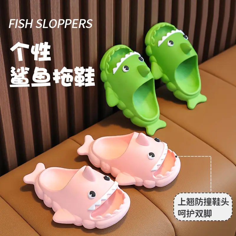 Children's Sandals, Shark Baby Slippers, Girls' Clogs, Summer Indoor Bathing and Outdoor Wear, Beach Non-Slip Shoes