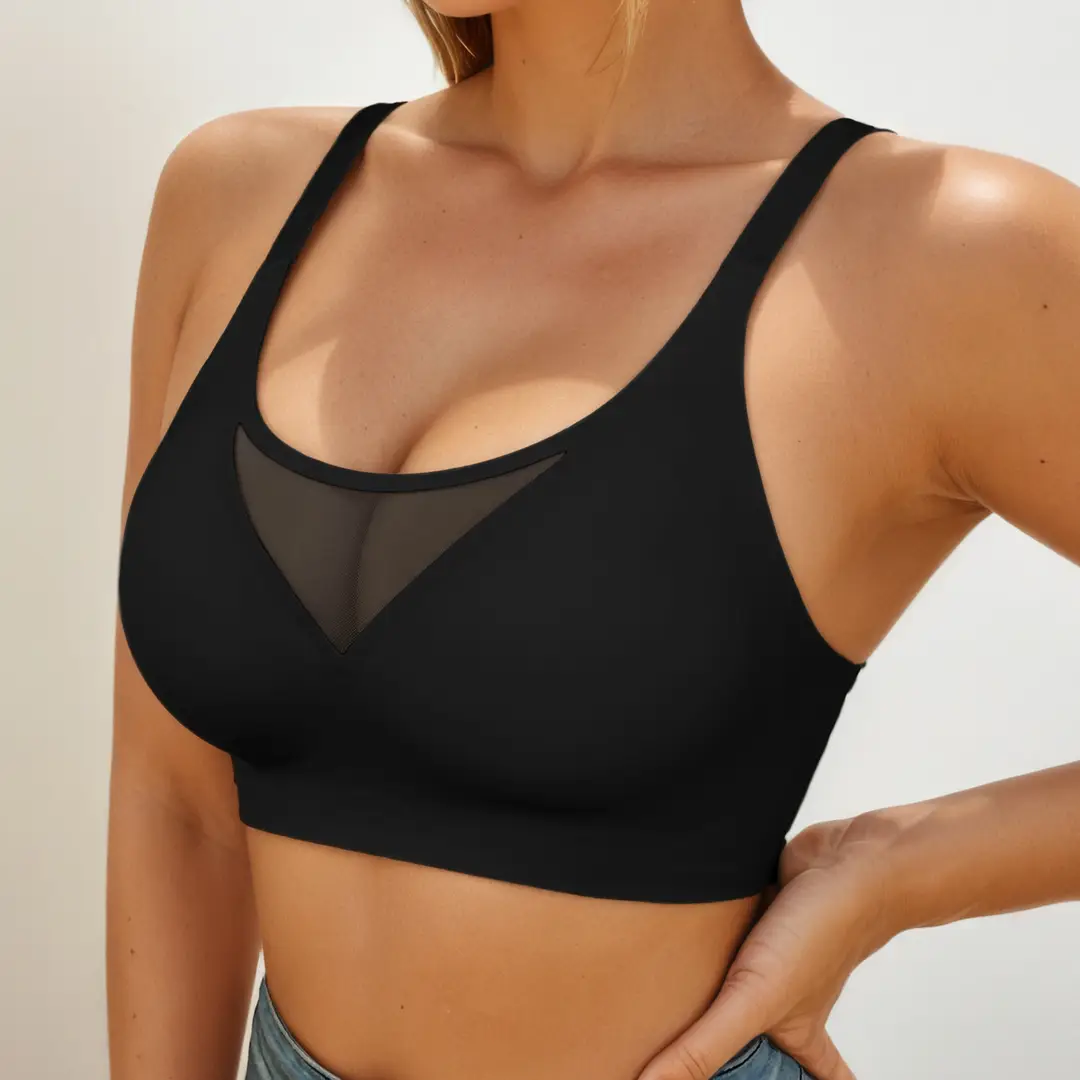 Zeriluna Breathable Mesh Sexy Bra, Soft, Comfortable, Gentle Support, No Underwire, Skin-Friendly and Breathable — feature 4