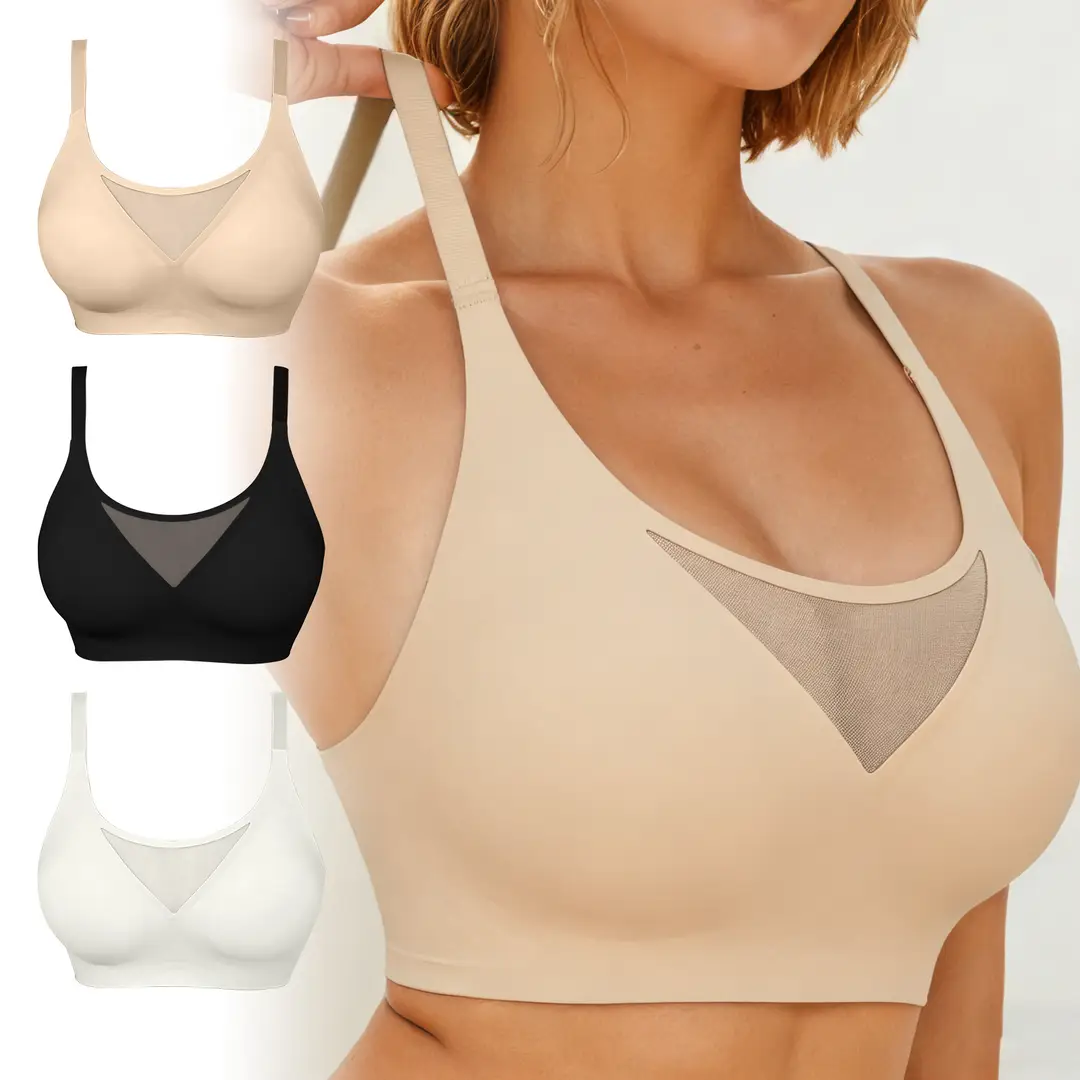 Zeriluna Breathable Mesh Sexy Bra, Soft, Comfortable, Gentle Support, No Underwire, Skin-Friendly and Breathable — feature 8