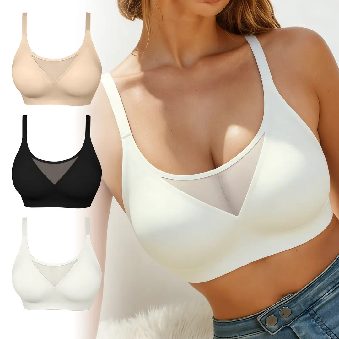 Zeriluna Breathable Mesh Sexy Bra, Soft, Comfortable, Gentle Support, No Underwire, Skin-Friendly and Breathable — feature 9