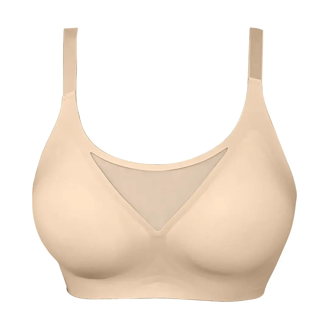 Zeriluna Breathable Mesh Sexy Bra, Soft, Comfortable, Gentle Support, No Underwire, Skin-Friendly and Breathable