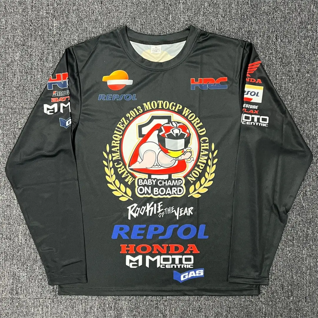 European and American Original Moto Racing T-Shirt, Motorcycle Riding Short-Sleeved Quick-Drying Shirt, Track Workwear, Rider Cultural Shirt
