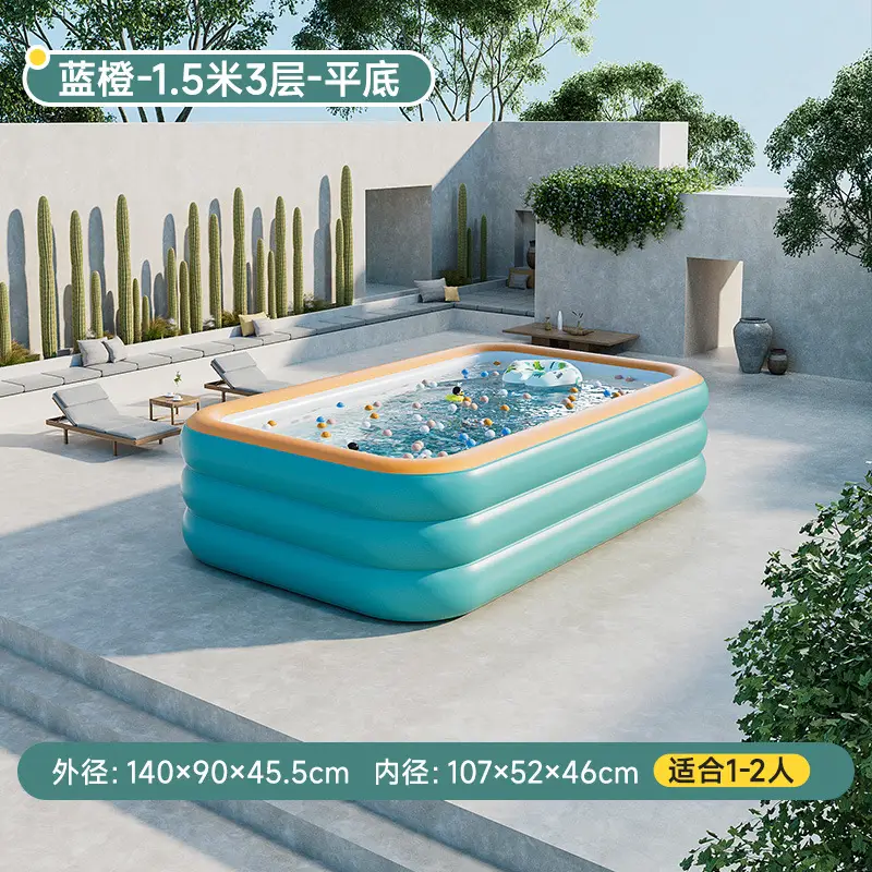 Cross-Border Pvc Children's Inflatable Swimming Pool, Large Outdoor Family Pool, Thickened Baby Infant Small Pool