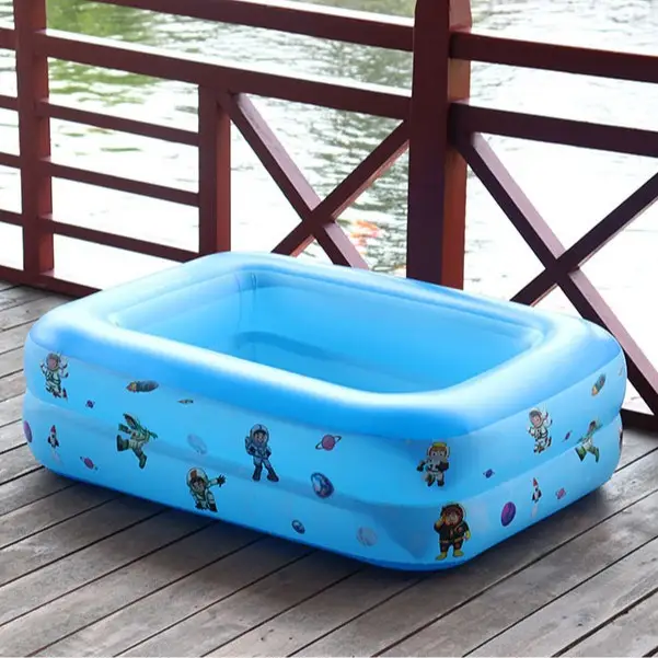 Family Indoor and Outdoor Inflatable Swimming Pool for Adults and Children, Pvc Square Pool, Baby Blue Portable Swimming Pool