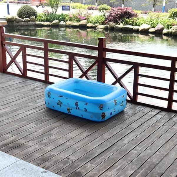 Family Indoor and Outdoor Inflatable Swimming Pool for Adults and Children, Pvc Square Pool, Baby Blue Portable Swimming Pool