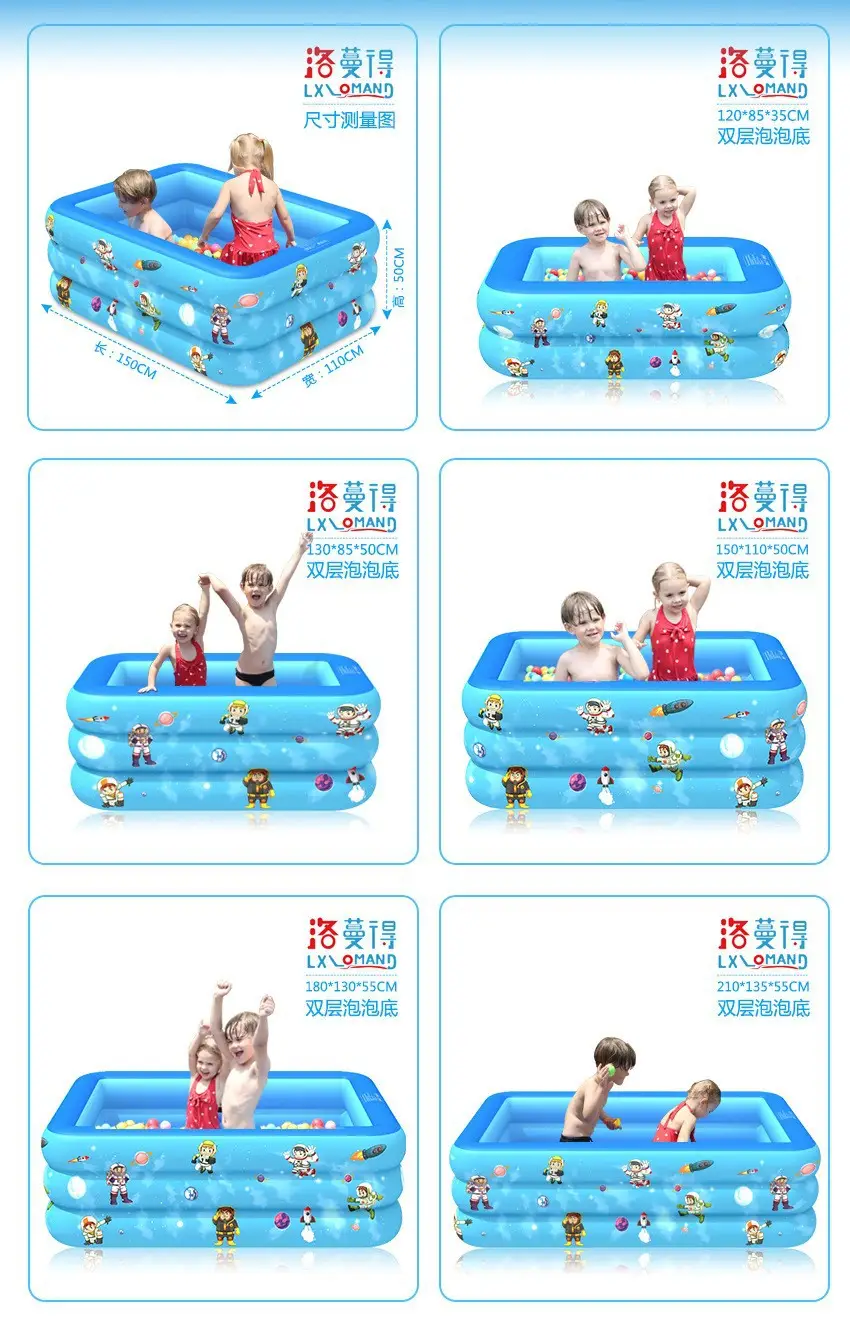 Family Indoor and Outdoor Inflatable Swimming Pool for Adults and Children, Pvc Square Pool, Baby Blue Portable Swimming Pool — feature 10