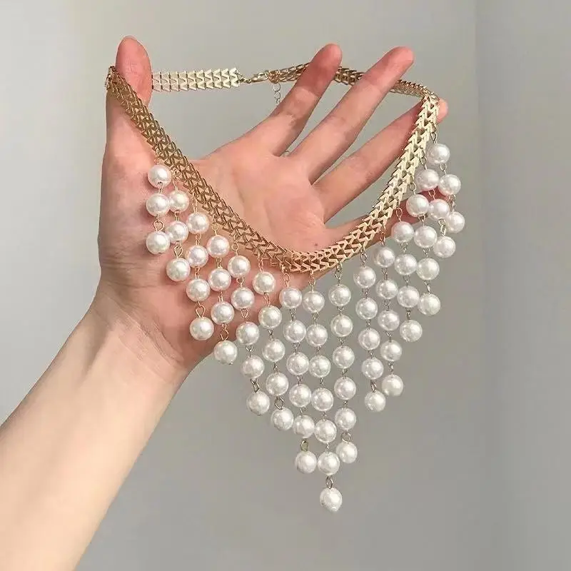 French-Style Vintage Pearl Multi-Layered Necklace, Niche Fashion Design, High-End Exquisite Light Luxury Tassel Multi-Layer Necklace