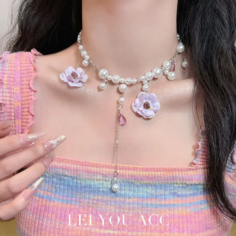 French-Style Vintage Pearl Multi-Layered Necklace, Niche Fashion Design, High-End Exquisite Light Luxury Tassel Multi-Layer Necklace
