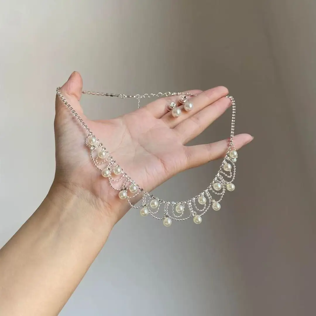 French-Style Vintage Pearl Multi-Layered Necklace, Niche Fashion Design, High-End Exquisite Light Luxury Tassel Multi-Layer Necklace