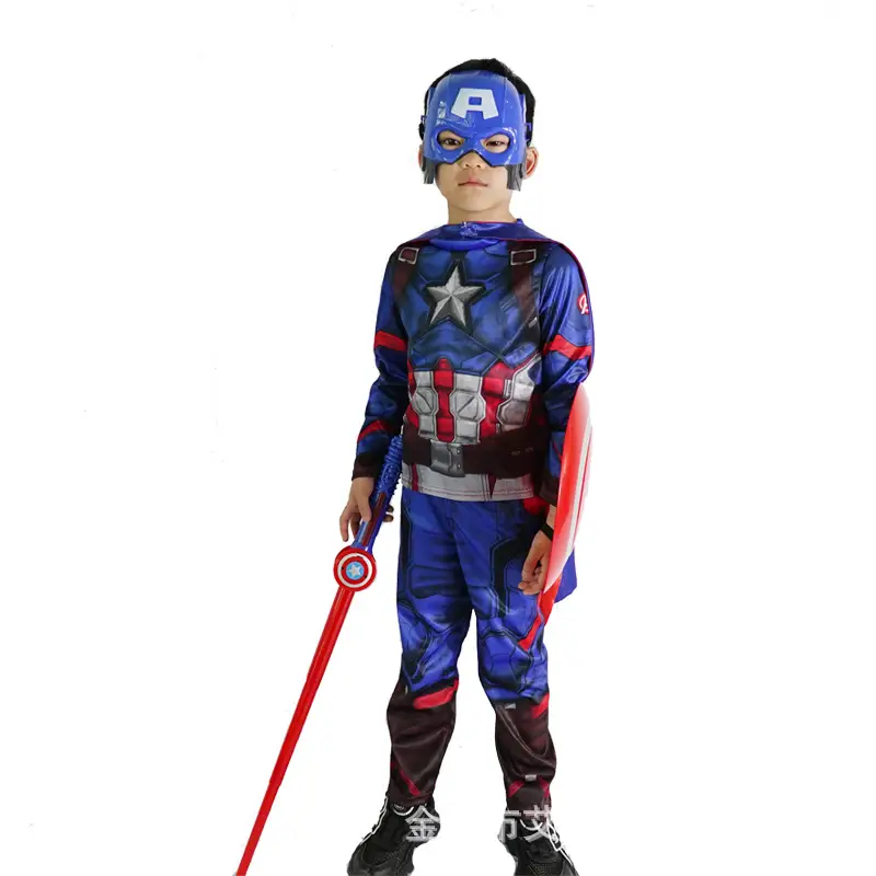 Halloween Captain America Children's Costume Anime Dance Party Outfit