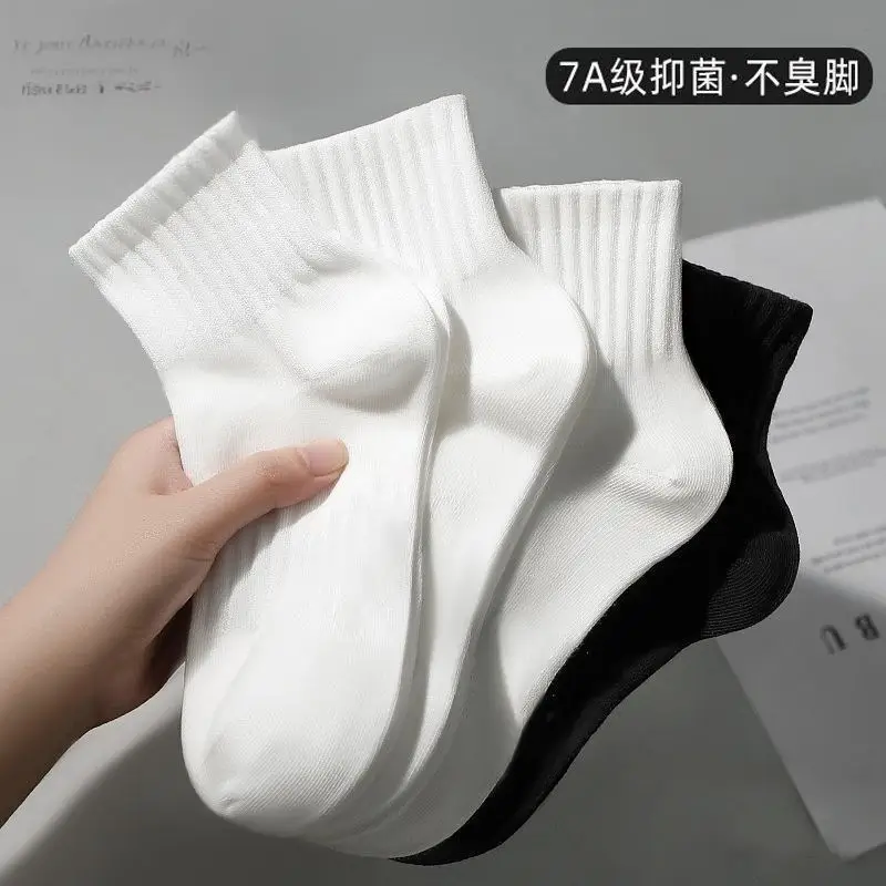 Xinjiang Cotton Pure Cotton Socks for Men, Summer Mid-Calf Sports Socks, Sweat-Absorbent and Odor-Resistant Short Socks, Wholesale from Zhuji Sock Industry
