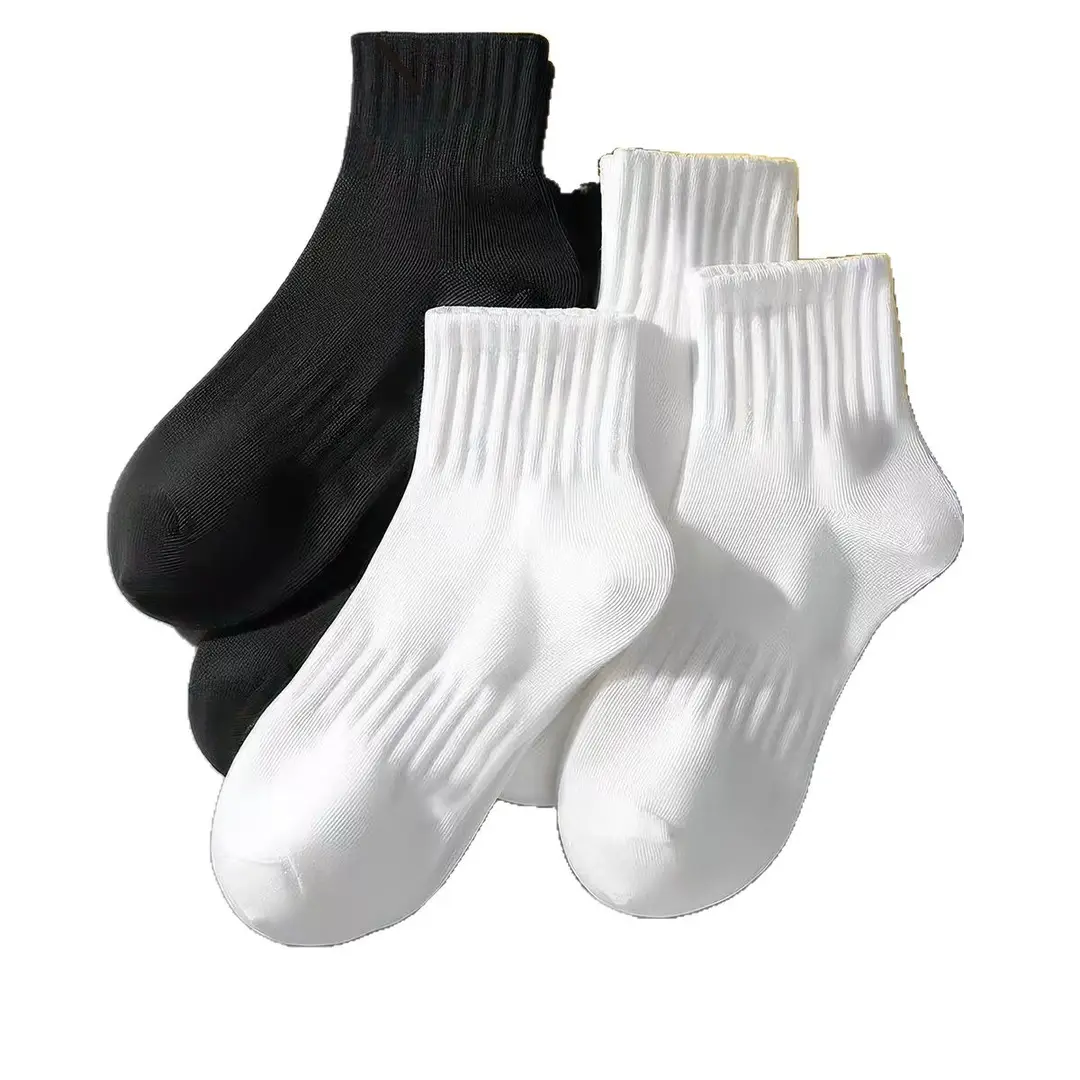 Xinjiang Cotton Pure Cotton Socks for Men, Summer Mid-Calf Sports Socks, Sweat-Absorbent and Odor-Resistant Short Socks, Wholesale from Zhuji Sock Industry