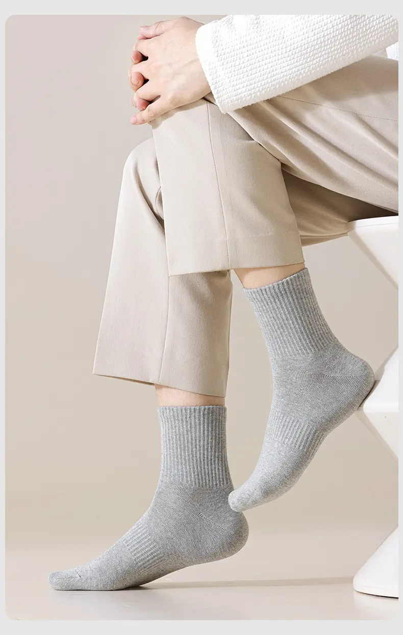 Xinjiang Cotton Pure Cotton Socks for Men, Summer Mid-Calf Sports Socks, Sweat-Absorbent and Odor-Resistant Short Socks, Wholesale from Zhuji Sock Industry — feature 14